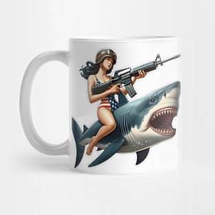 Tactical Girl and Shark Mug